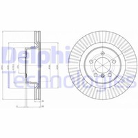 2X Delphi BG9081C Bremsscheibe FüR Land Rover