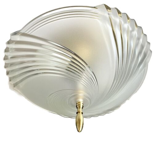 Vtg/Antique 1940's-50’s Art Deco Nouveau Glass Light Fixture - Picture 2 of 24
