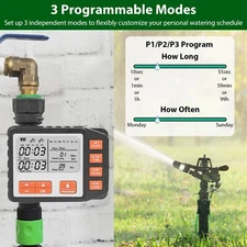 3/4" Outlet Sprinkler Timer Programmable Auto/Manual Watering Irrigation System