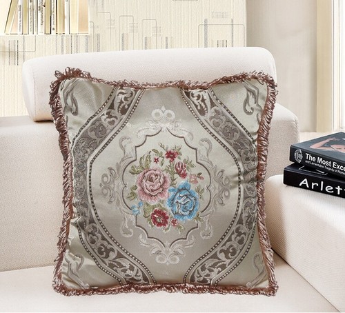 Classic Cushion COVER Jacquard Floral Sofa Home Decor Pillow Case USA 22x22" - Picture 13 of 22