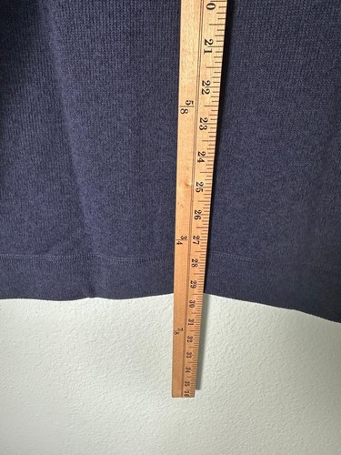 Peter Millar Sweater Mens Large Navy Crown Fleece Golf 1/4 Zip MF23K60 Pullover - Picture 10 of 11