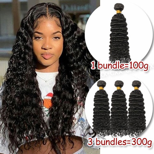 Virgin Human Hair Extensions Loose Body Wave Brazilian Weave Weft 3 Bundles 300G - Afbeelding 1 van 20