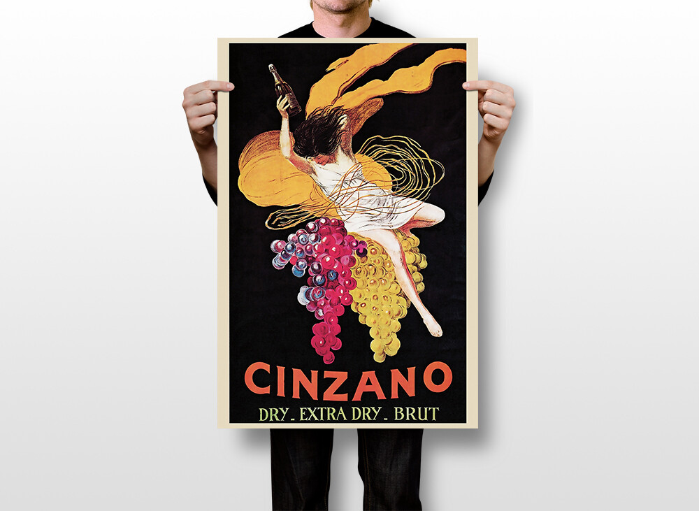 Cinzano Vintage Wine Italian Alcoholic Drink Art Wall Room Poster