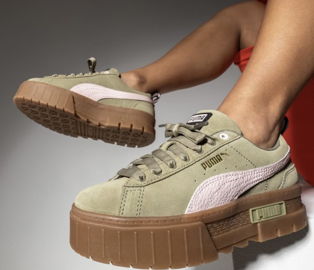 Puma Mayze Gum Womens Fashion Platform Shoe Green Floral Sneaker Trainer  NEW | eBay