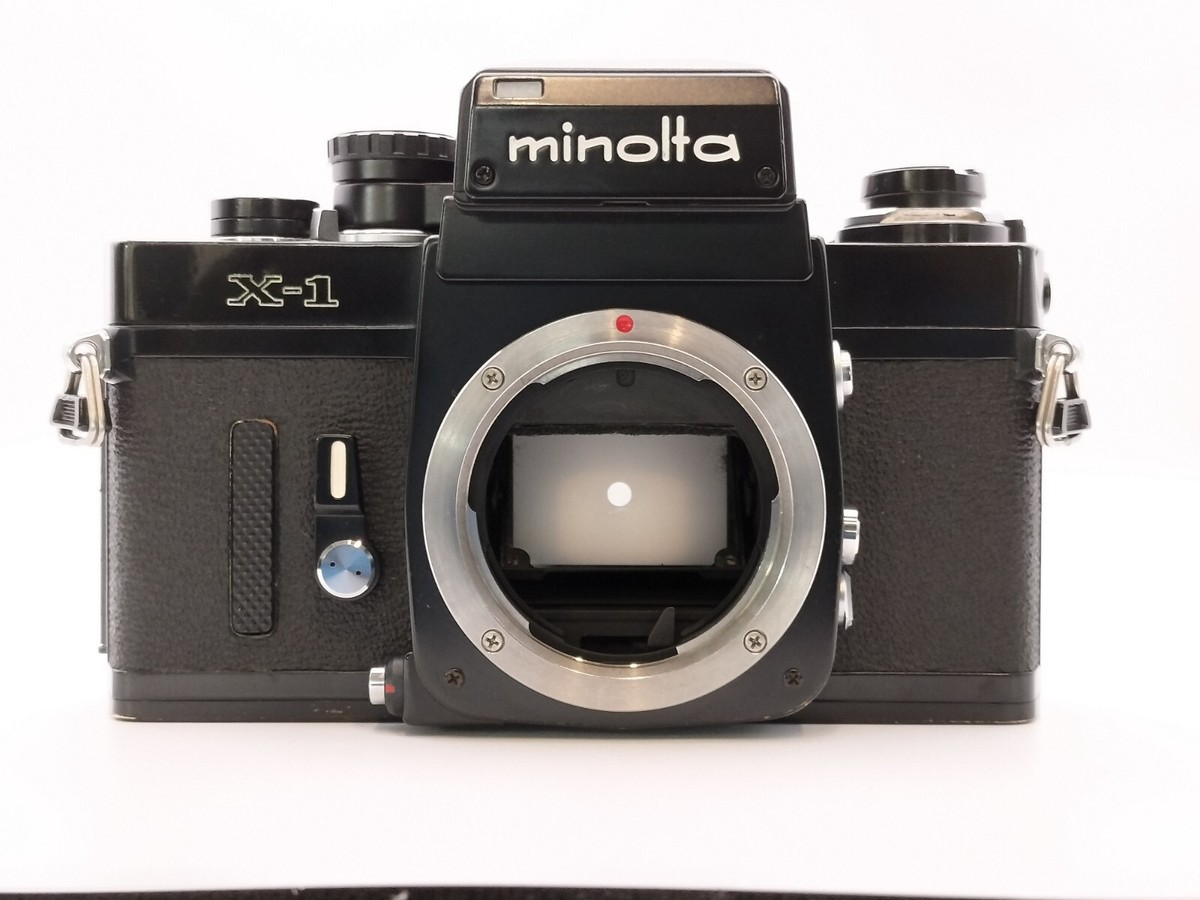 Minolta X-1 35mm Film Camera & P Professional finder Rare w/ Lens