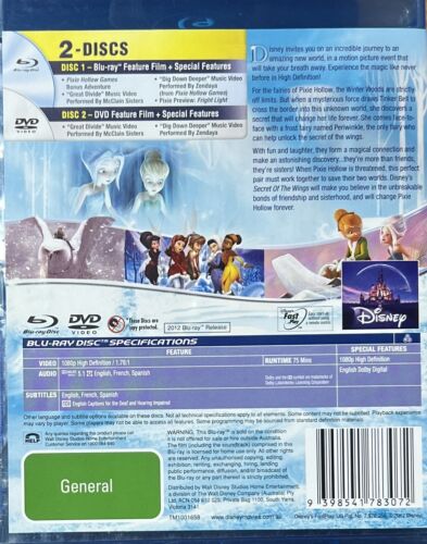 586” New Sealed Tinkerbell And The Secret Of The Wings - 2xBlu-ray - Picture 2 of 2