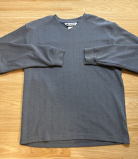 Columbia Men s Sweatshirt V-Neck Long Sleeve Casual Sweater Pullover Large Blue