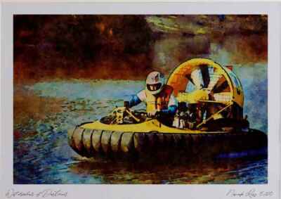 796011 Single Fan Hovercraft, _Tarleton_ Watercolour Picture Ltd Ed A3
