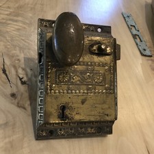 Antique Victorian Rim Lock Civil War Era  Patent - no key