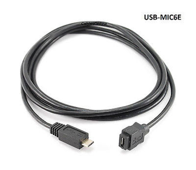 6ft USB Micro-B M/F Data Extension Cable for SmartPhones | eBay