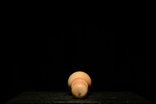 Japanese Wooden Doll Vintage Ornament KOKESHI Antique Sculpture/H 5.3"/KIB73/225 - Picture 7 of 8