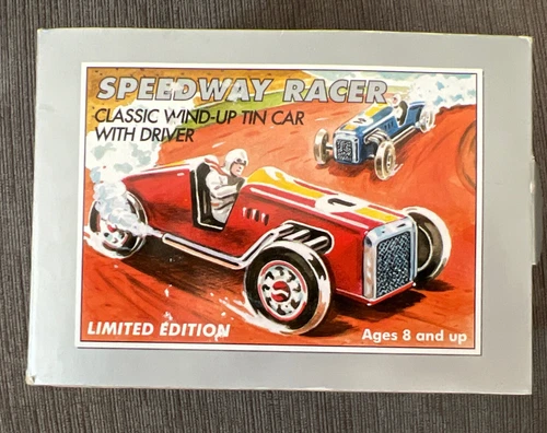 Schylling Speedway Racer Classic Wind-Up Tin Car With Driver #1 Red Original BOX