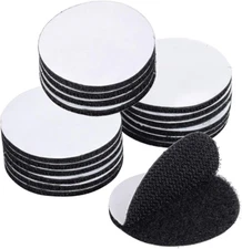 Round Self Adhesive 16 Pack 1.5 inch Hook Loop Tape Dots with Super Sticky