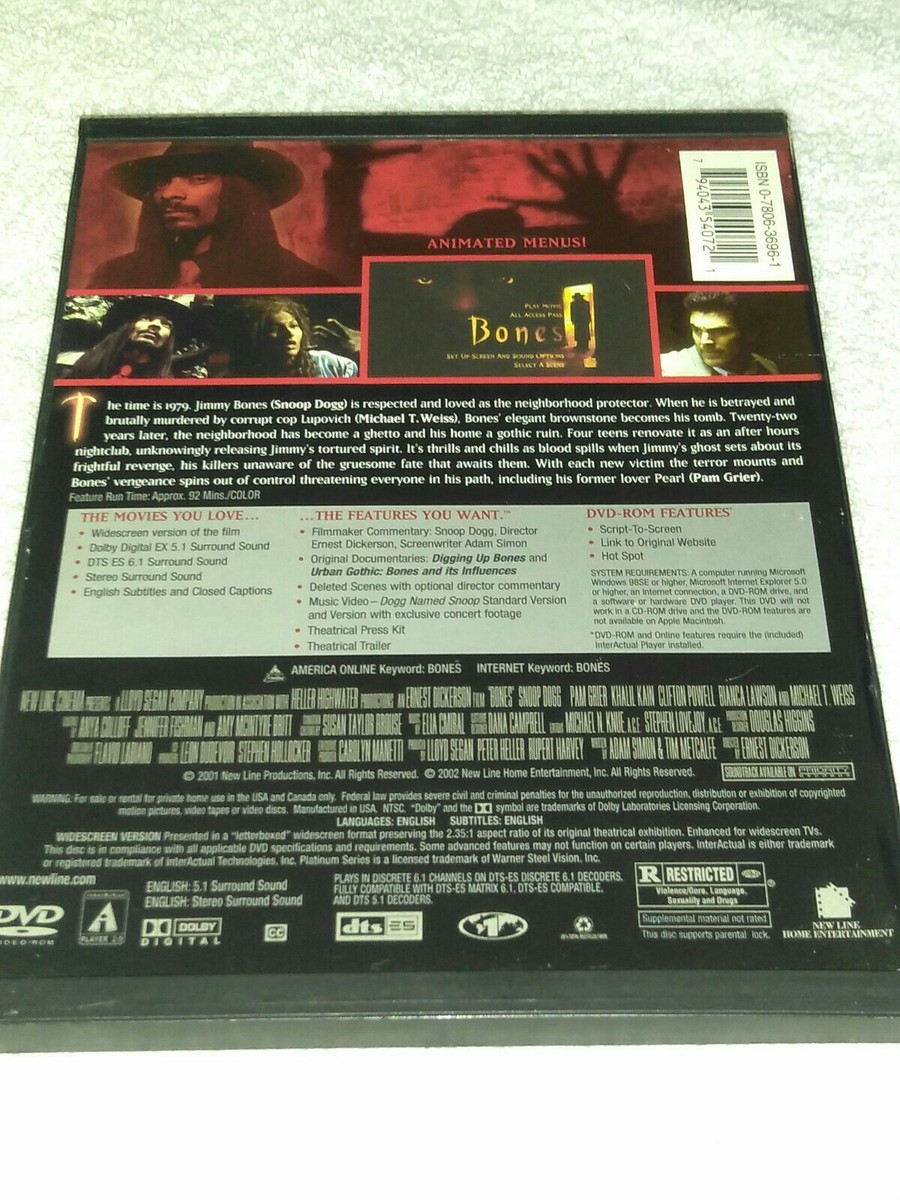 Bones DVD Snoop Dogg horror Halloween RARE oop