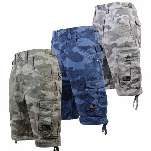 Mens Crosshatch Cargo Shorts Combat 
