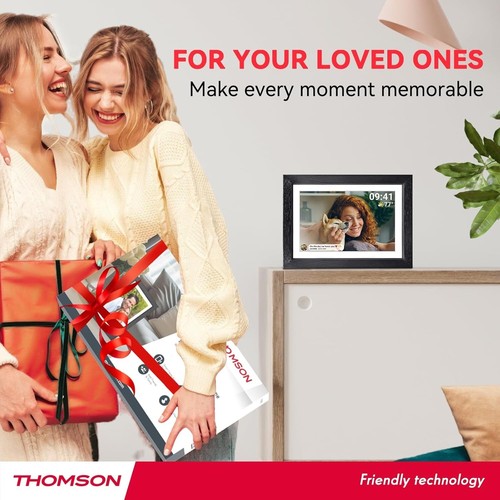 Frameo Digital Picture Frame, Digital Photo Frame WiFi with 32 GB, HD IPS Touch - Picture 2 of 14