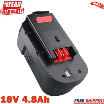 18V 4.8Ah Ni-MH Battery for Black & Decker HPB18, HPB18-OPE, Firestorm A18