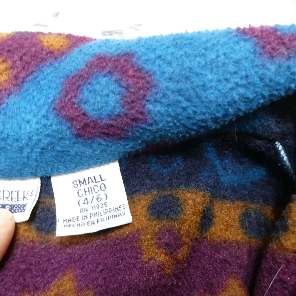 Cárdigan vintage Cabin Creek polar suéter para mujer pequeño S (4/6) azul púrpura Foto 3 de 4