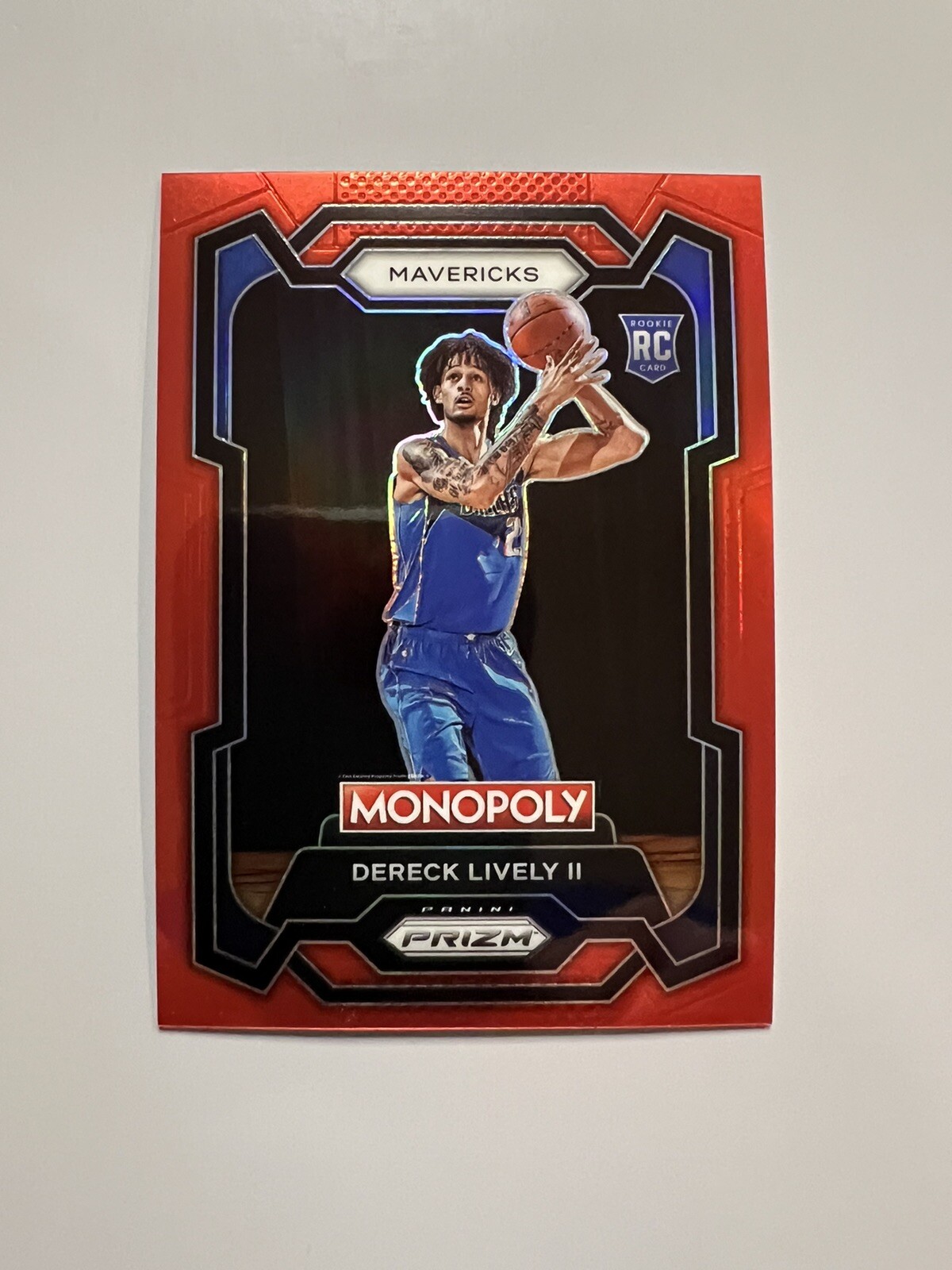 2023-24 Prizm Monopoly Dereck Lively II Red Prizm Refractor RC SP /99