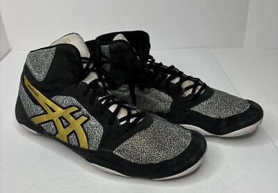 ASICS Snapdown 2 Black & Gold Men s Wrestling Shoes 1081A027 Size 12