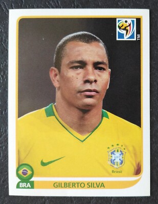 Panini Sticker 496 Gilberto Silva Brasil FIFA World Cup 2010 South 