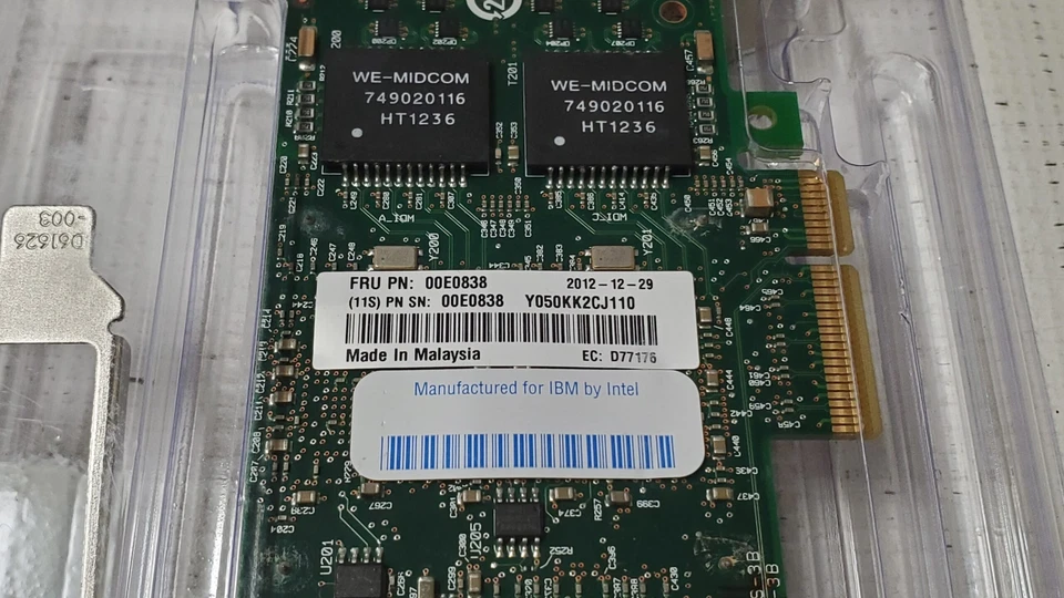 00E0838 New IBM / Intel 5717 4 Port 1Gb Network Adapter Full Height Half Height - Image 3 of 3