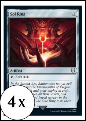 MTG - 4 x Sol Ring - Playset 4x x4 - Lord of the Rings Commander - LOTR