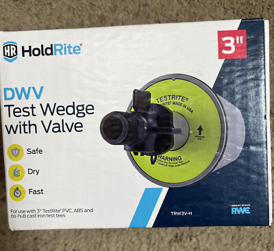 HOLDRITE Testrite 3 in. PVC Schedule 40 Test Plug with Valve Fitting