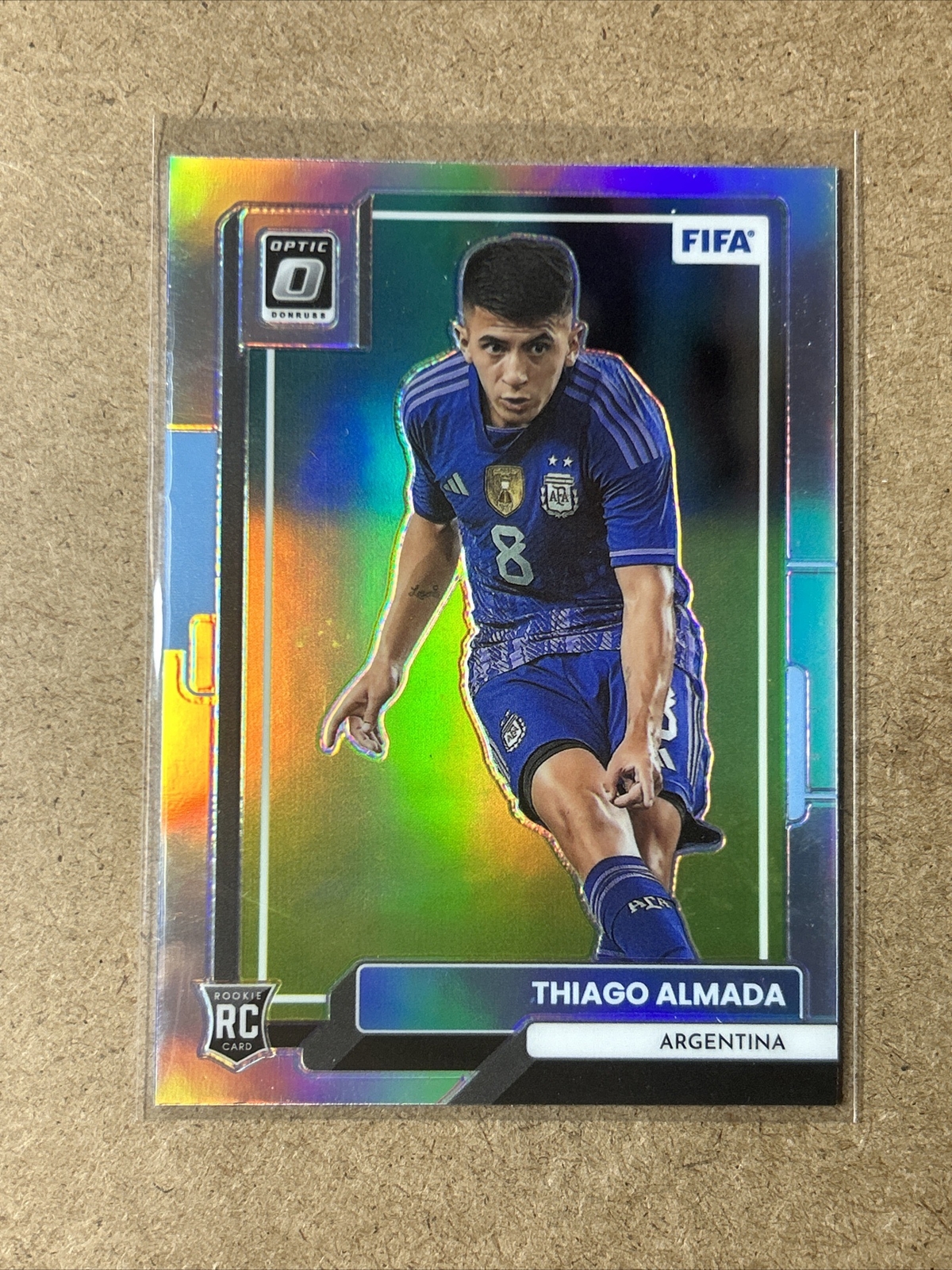 2022-23 Donruss Soccer Optic Prizm Silver Holo #7 Thiago Almada - Argentina