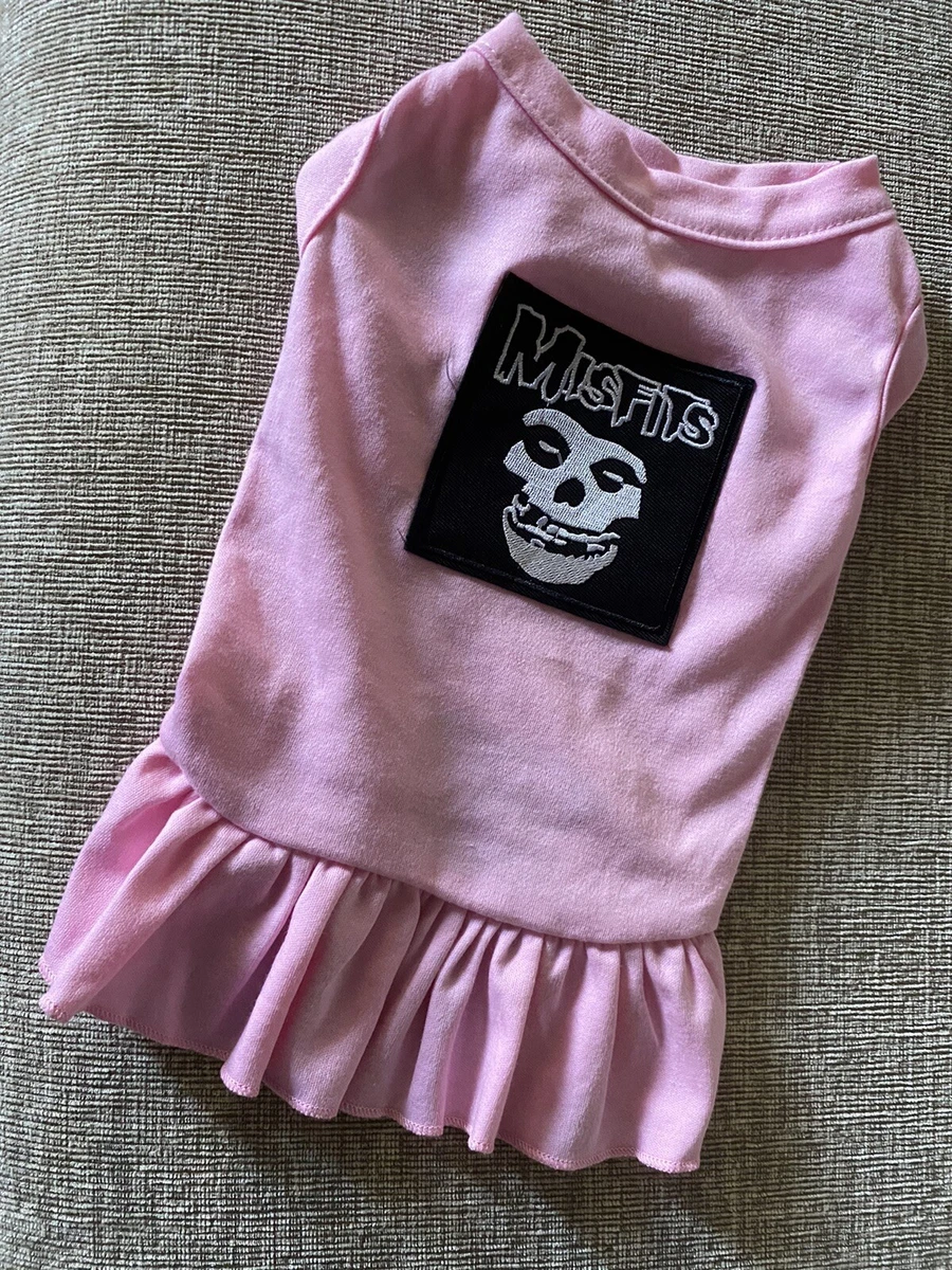 Misfits Love Pink Clothes Dog Dress Skull Rock Band Fan Tshirt M