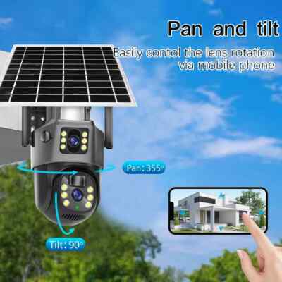 V380 Pro 4K 8MP 4G SIM Card Solar CCTV Wireless Camera Outdoor