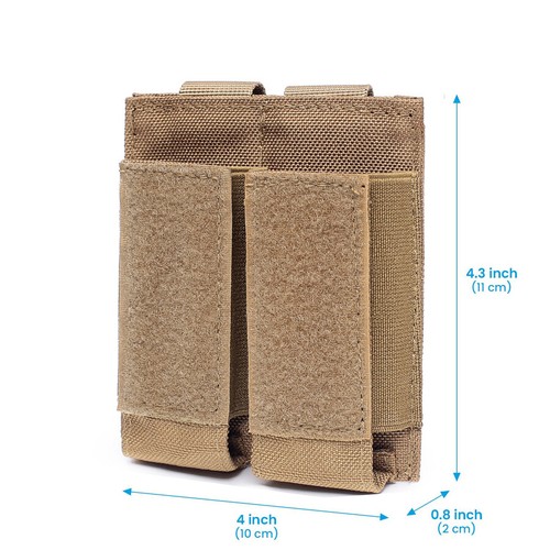 Tactical Military Molle Double Magazine Pouch Pistol Mag Holder Sundries Bag US - Picture 3 of 15