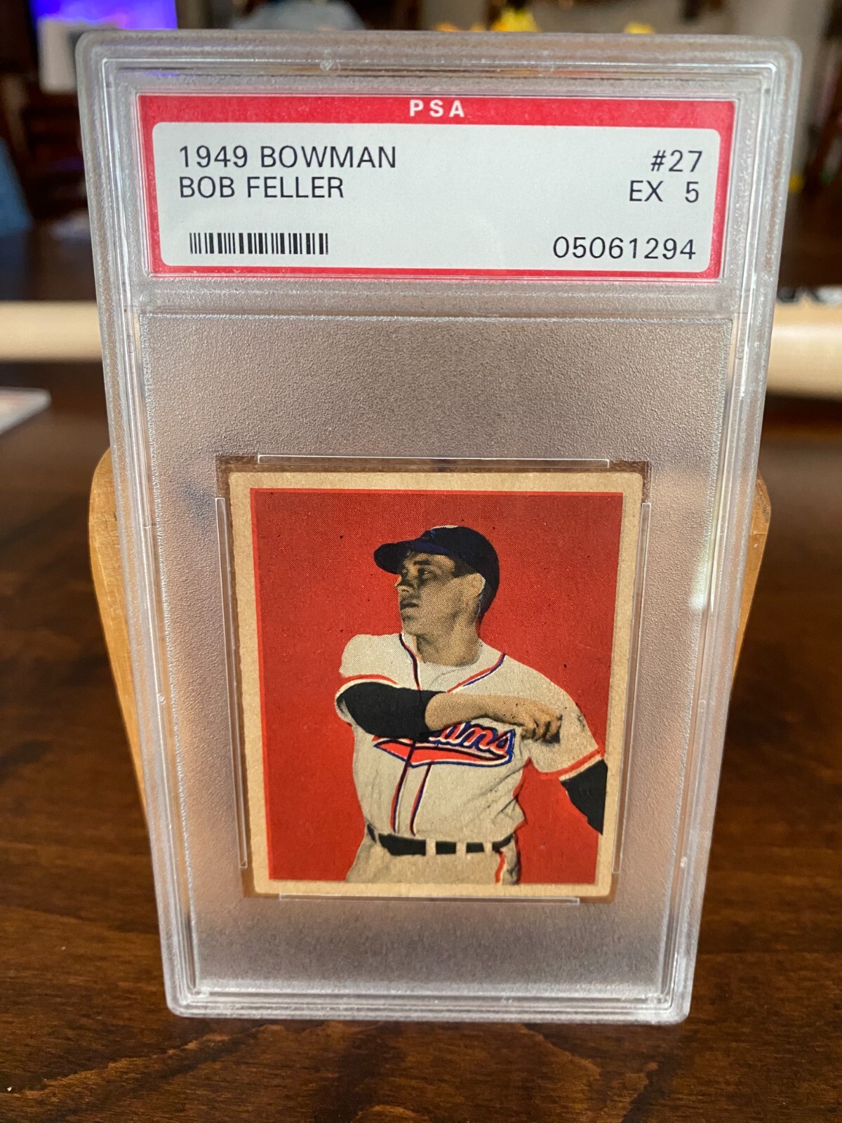 1949 BOWMAN BOB FELLER #27 PSA EX 5 OLDER GRADED & PROTECTED IN SLAB A LONG TIME