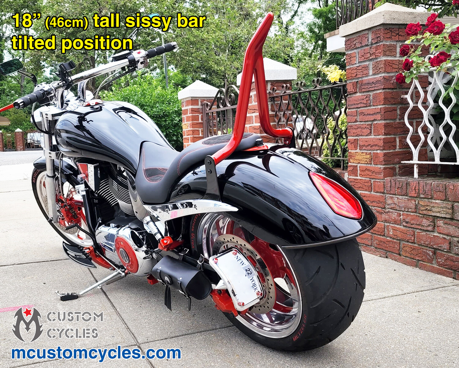 18" (46cm) Victory Jackpot Sissy Bar Passenger Backrest eBay