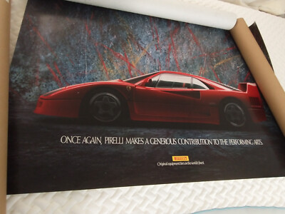 PIRELLI FERRARI F40 Poster - Original 36'' x 24''