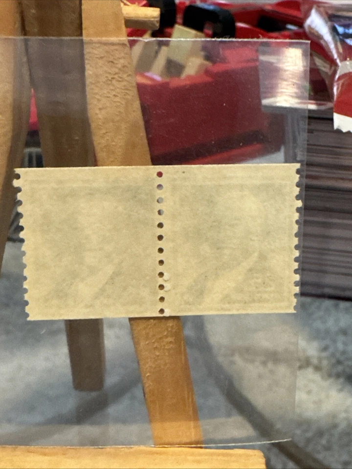 1954-65 U.S  LIBERTY  25c Green Paul Revere COIL PAIR Sc#1059A   M/NH/OG - Image 2 of 3