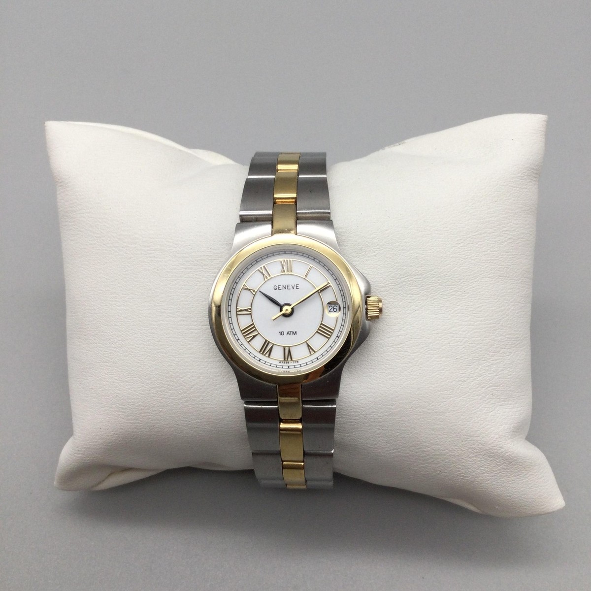Geneve Womens Watch 24mm White Dial Two Tone Steel 10 ATM  display picture 3