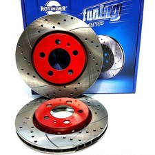 2x ROTINGER Sport Bremsscheiben Hinten gelocht geschlitzt AUDI SEAT SKODA VW