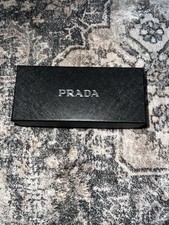 PRADA Milano Rectangular Black Sunglasses Tinted UV400 w/ Case Box Papers