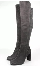 $765 Stuart Weitzman Women's Alljill Anthracite Suede Over-the-knee Boot - US 9