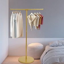 Clothing Rack Gold Coat Rack Metal Clothing Shop Display Rack T-shaped