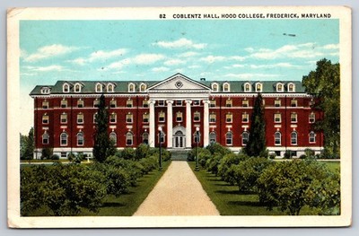 Coblentz Hall Hood College Frederick Maryland MD 1938 Postcard