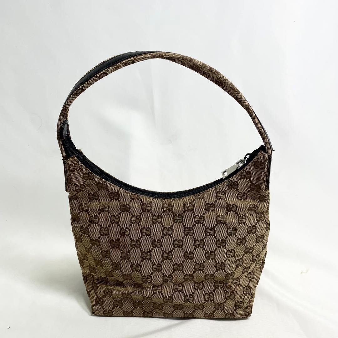 Authentic Gucci GG Pattern One Shoulder Canvas Br… - image 3