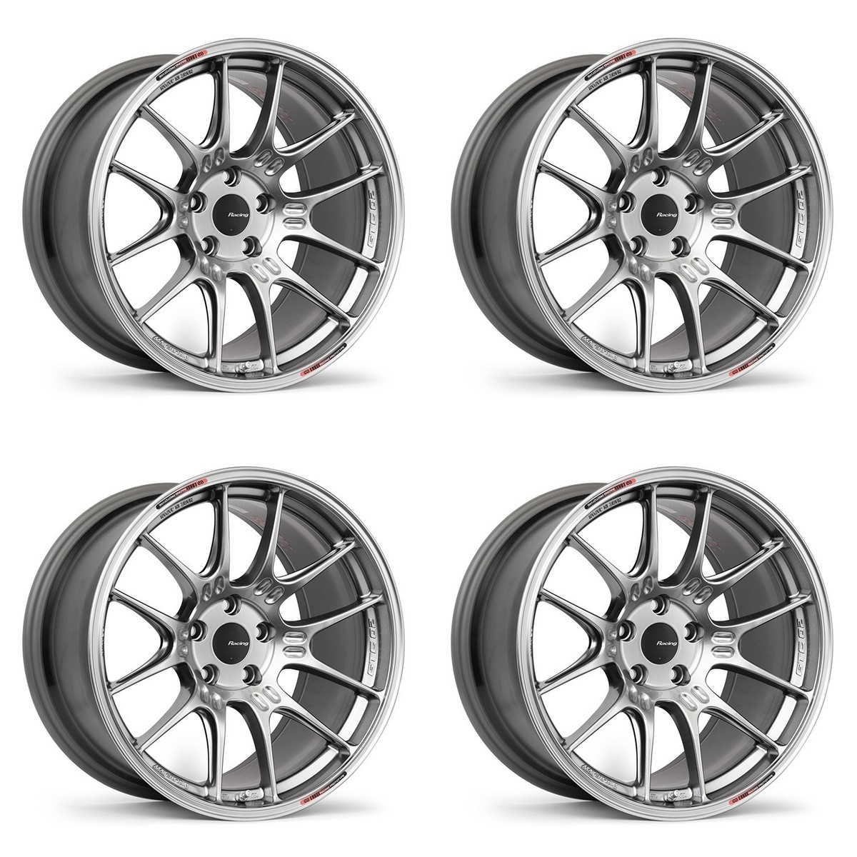 4X) Enkei GTC02 Wheels [19x10 / 5x120 / ET:40 / CB:75] Hyper