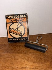 Speedball Brayer Ink Roller Vintage Block Printing Tool With Original Box