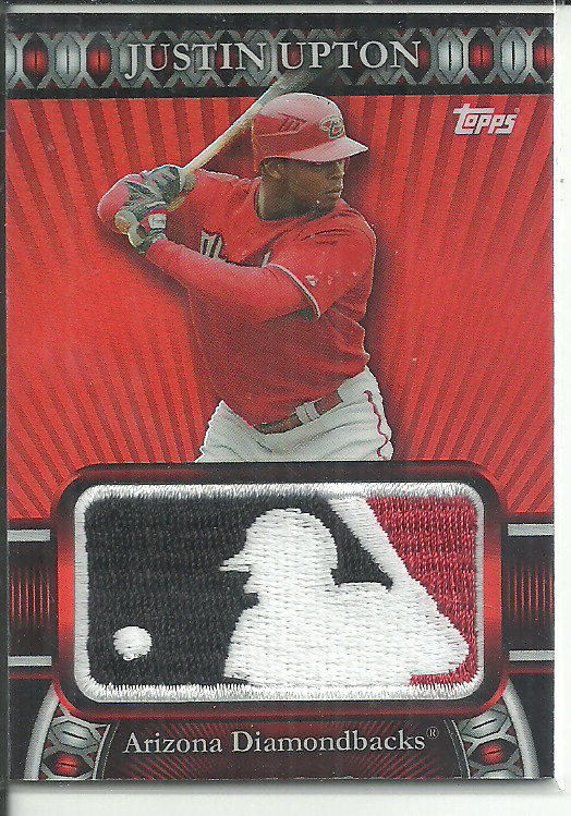 JUSTIN UPTON 2010 TOPPS BASEBALL MLB LOGOMAN PATCH SSP #D/50!!!!!!RARE!!!