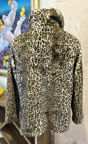 VTG Y2K Liz Claiborne Faux Leopard Swing Coat US XL Animal Print NWT NEW Lined - Picture 6 of 17