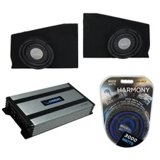 10-15 Chevy Camaro Coupe Rear Side Harmony F104 Dual 10" Sub Box & HA-A800.1