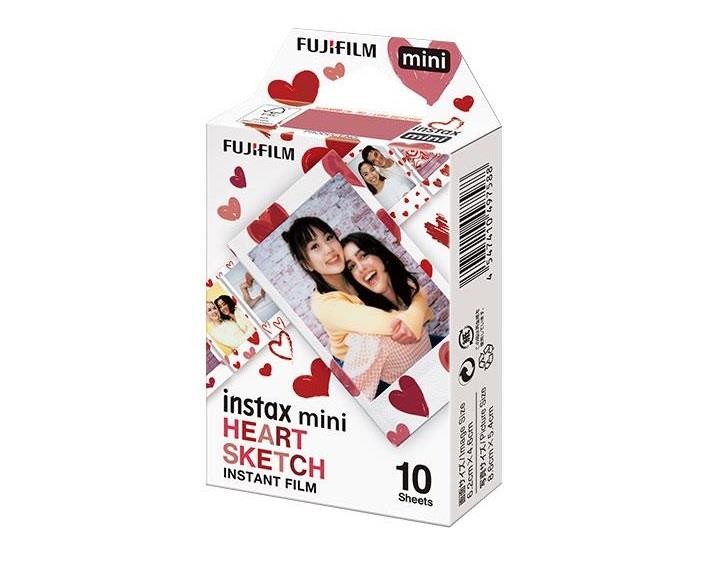Fujifilm Instax Mini Instant Film Single Pack (10 Shots): Heart Sketch