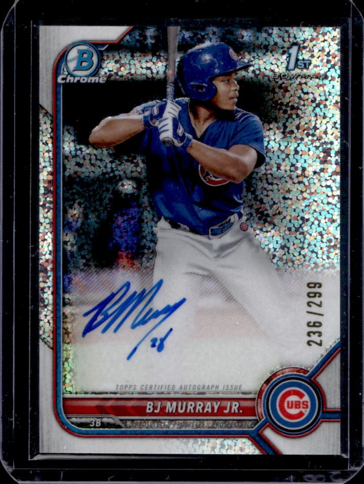 2022 Bowman Chrome BJ Murray Jr. Auto Speckle Refractor 1st #236/299